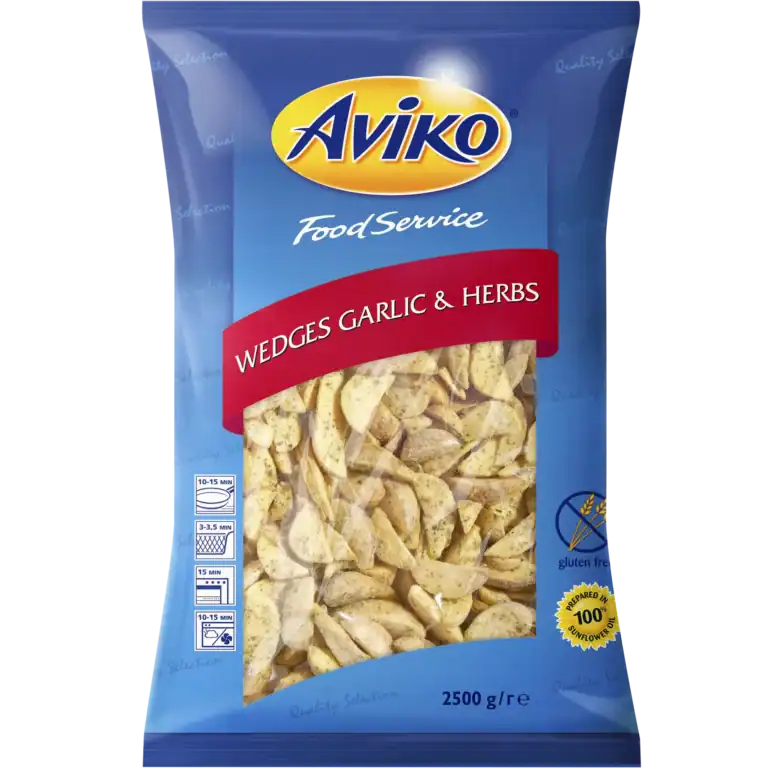 Wedges Aardappelpartjes Garlic & Herbs