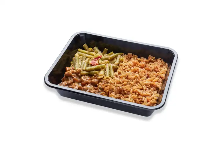 Nasi Goreng Met Ayam Ketjap En Sambal Goreng Boontjes