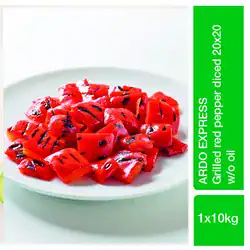 Gegrilde Rode Paprika Kubus 20X20Mm